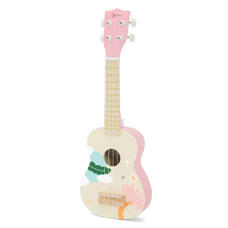 اسباب بازی گیتار چوبی صورتی کلاسیک ورلد Iris Ukulele classic world کد 40563