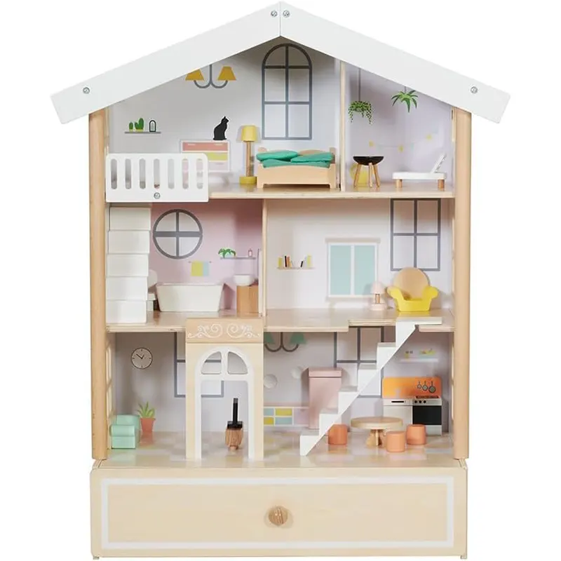 خانه عروسک چوبی کلاسیک ورلد Happy Villa Dollhouse Classic World کد 50552