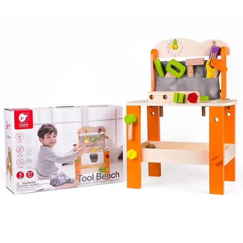 اسباب بازی میز ابزار چوبی کلاسیک ورلد classic world Tool Bench کد 3646