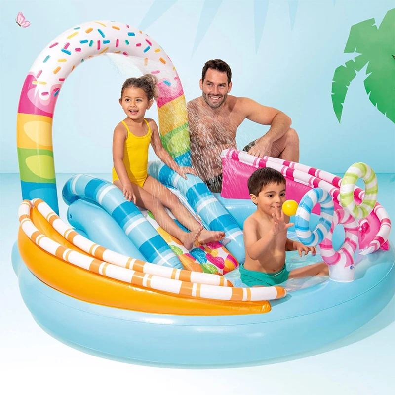 استخر بادی فواره دار اینتکس مدل آبنباتی کوچک Intex Candy کد 57144