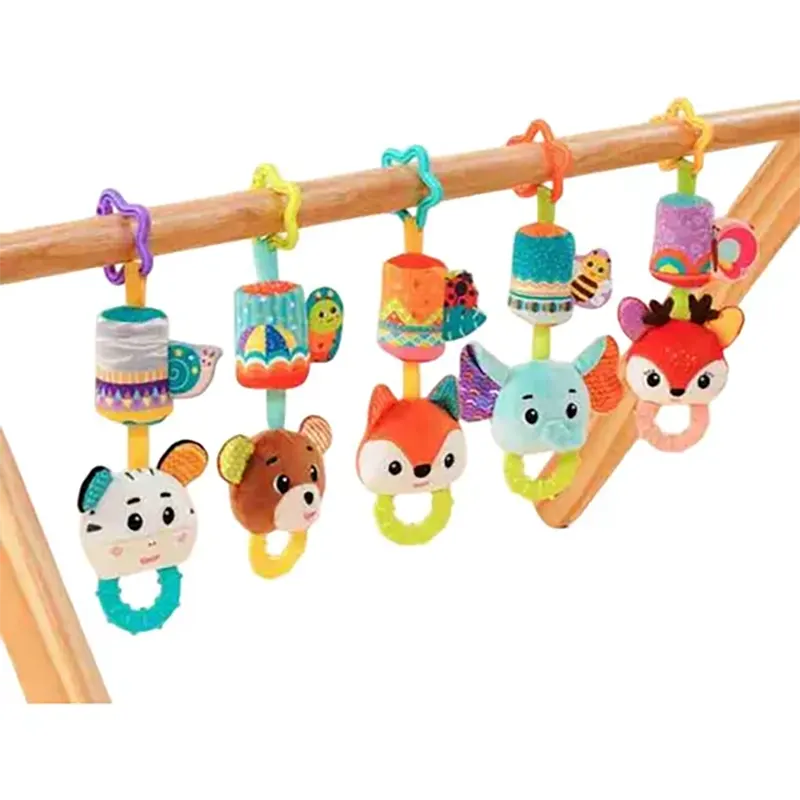 آویز جغجغه ای و دندانگیر کودک طرح حیوانات کد 822707