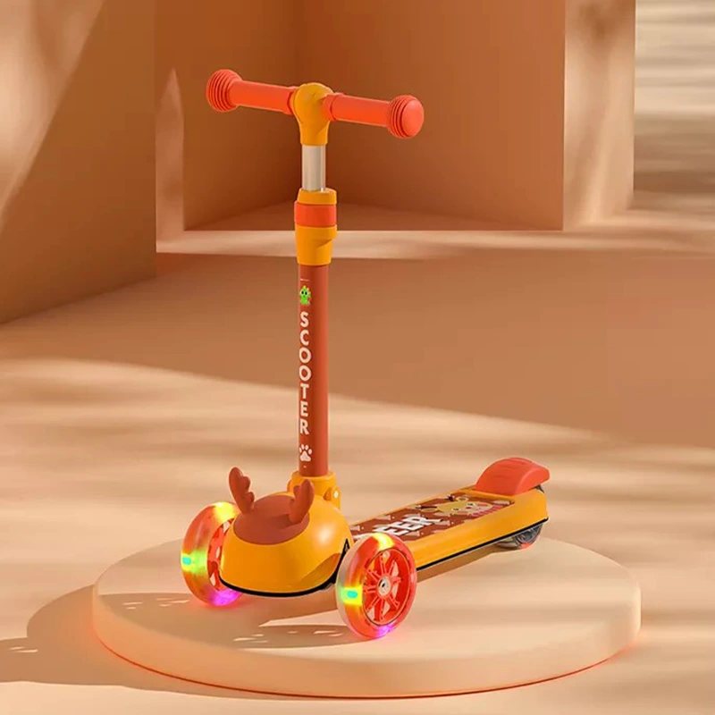 اسکوتر کودک چراغدار مدل گوزن نارنجی کد P/806/NA