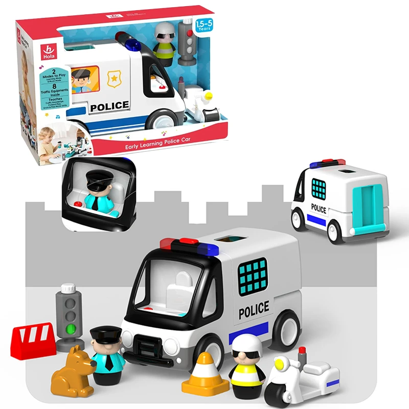 اسباب بازی ماشين پلیس با تجهيزات هولی تويز HUILE TOYS کد HE9985