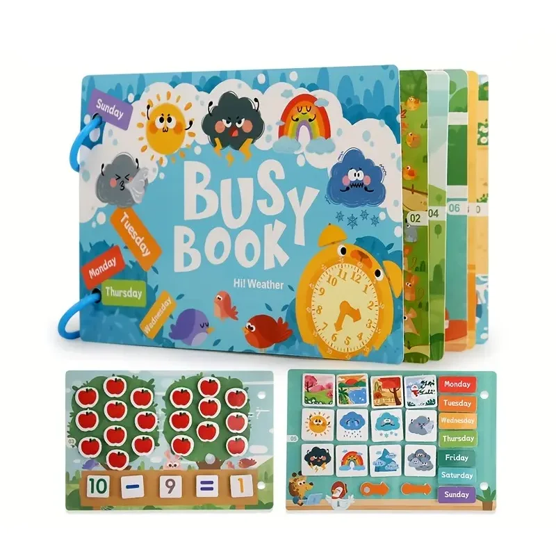 کتاب مونته سوری پازلی busy book مدل آب و هوا کد 6685310