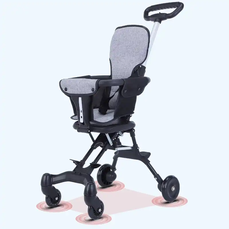 صندلی چرخدار کودک رنگ ذغالی کد P/518/A