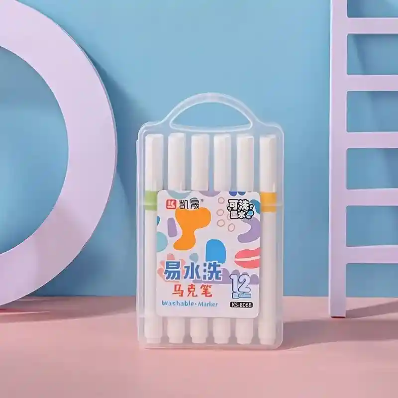 ماژیک رنگ آمیزی قابل شستشو 12 رنگ کد KS8068