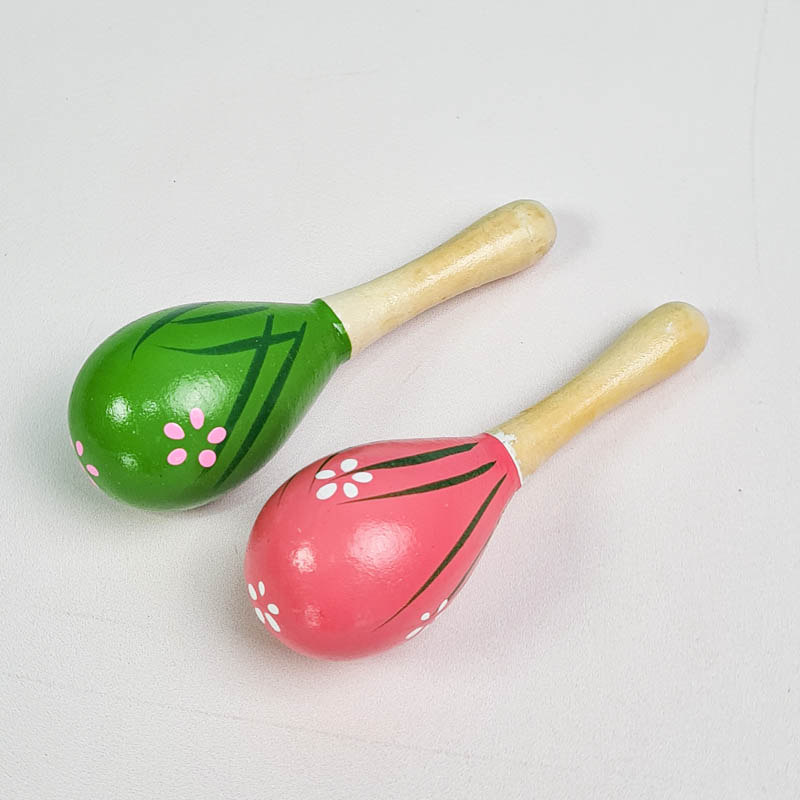 اسباب بازی جغجغه چوبی طرح دار سایز کوچک کد 6827883