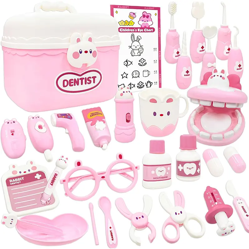 کیت دندانپزشکی کیفی مدل خرگوش صورتی کد 6697