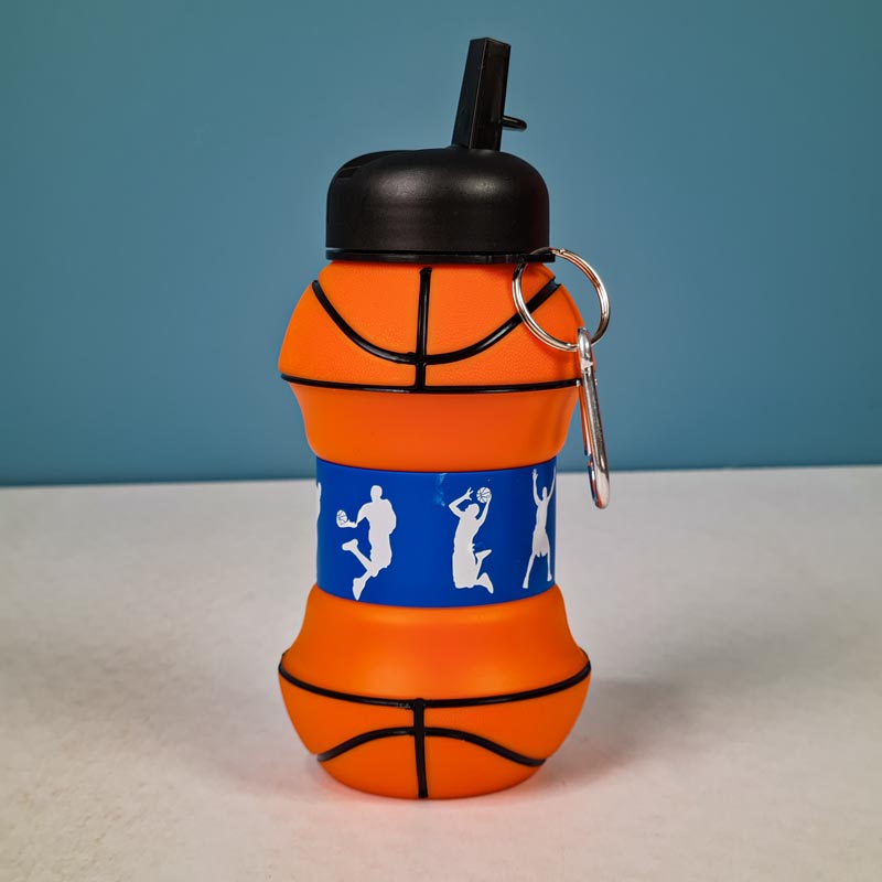 قمقمه سیلیکونی تاشو طرح توپ بسکتبال کد P805