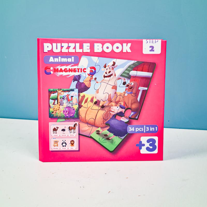 کتاب پازلی مگنتی 34 تکه طرح حیوانات کد 896914
