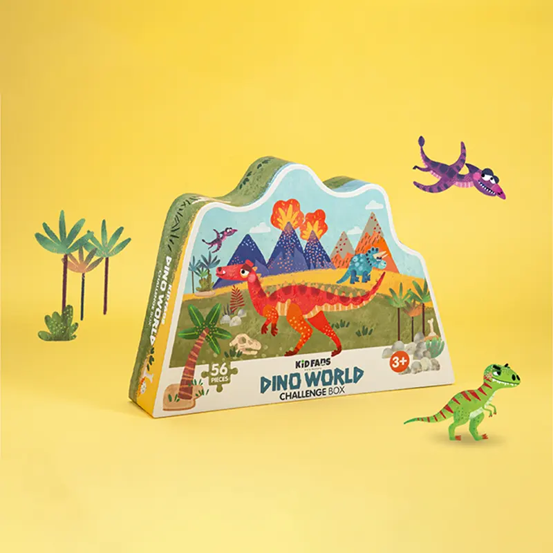 پازل کودک 56 تکه مدل دایناسور KID FANS DINO WORLD کد KS2440