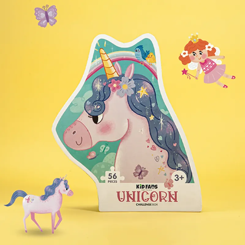 پازل کودک 56 تکه مدل یونیکورن KID FANS UNICORN کد KS2448
