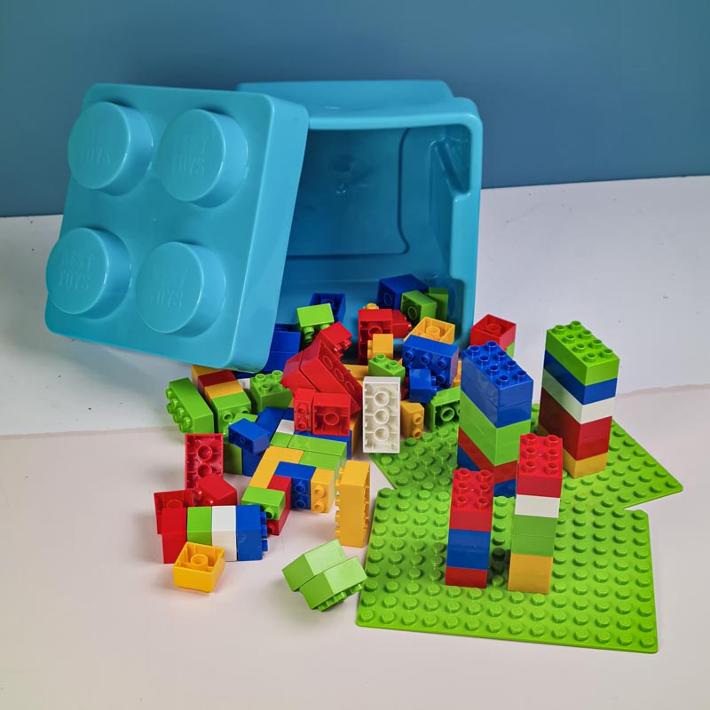 اسباب بازی لگو دوپلو با صفحه و باکس لگو آبی کد PBL06