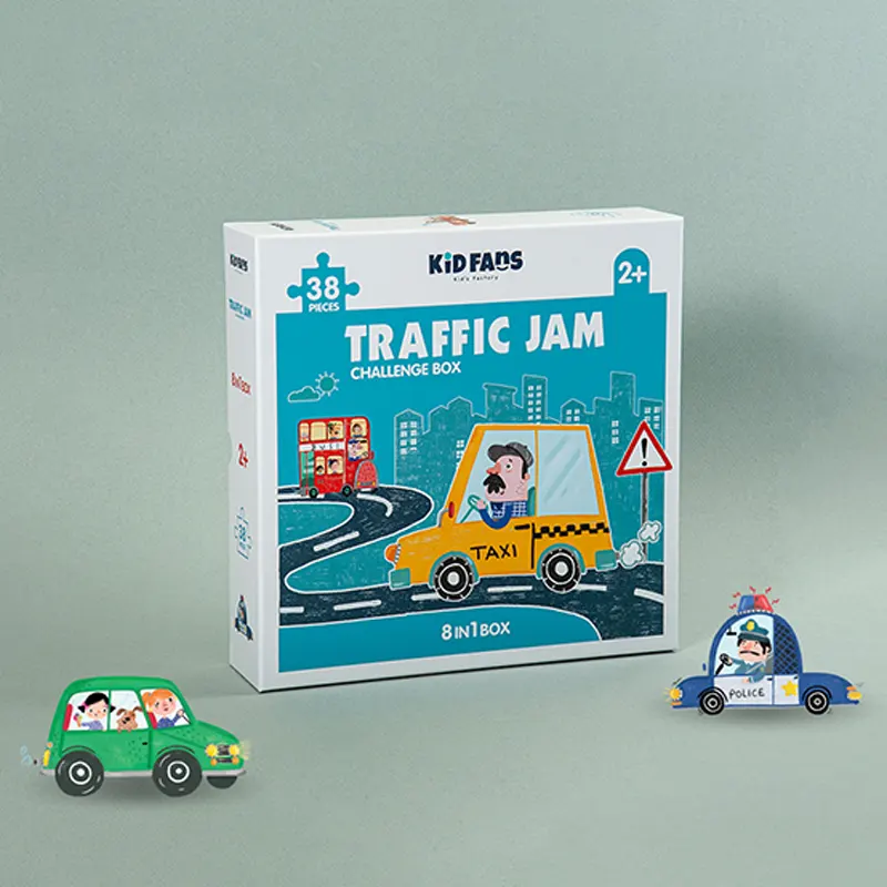 پازل کودک 38 تکه مدل ترافیک KID FANS TRAFFIC JAM کد KS2437