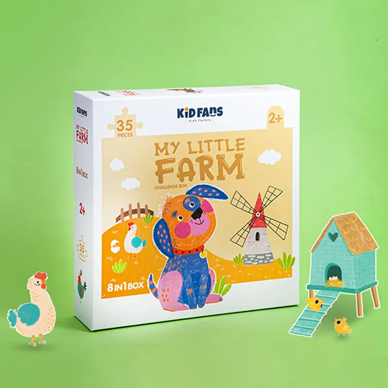 پازل کودک 35 تکه مدل مزرعه KID FANS MY LITTLE FARM کد KS2436