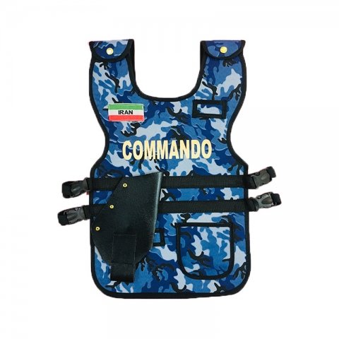 لباس مشاغل کودک جلیقه کماندویی آبی با لوازم مدل 75340