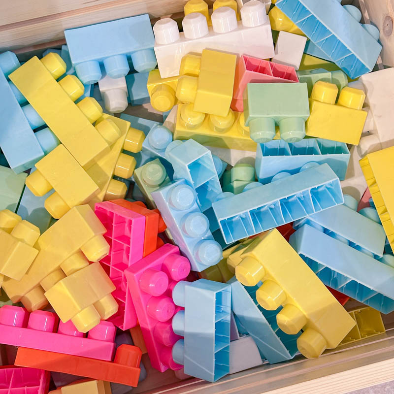 بلوک خانه سازی کودک 3 کیلویی رنگ پاستلی کد BK3PA