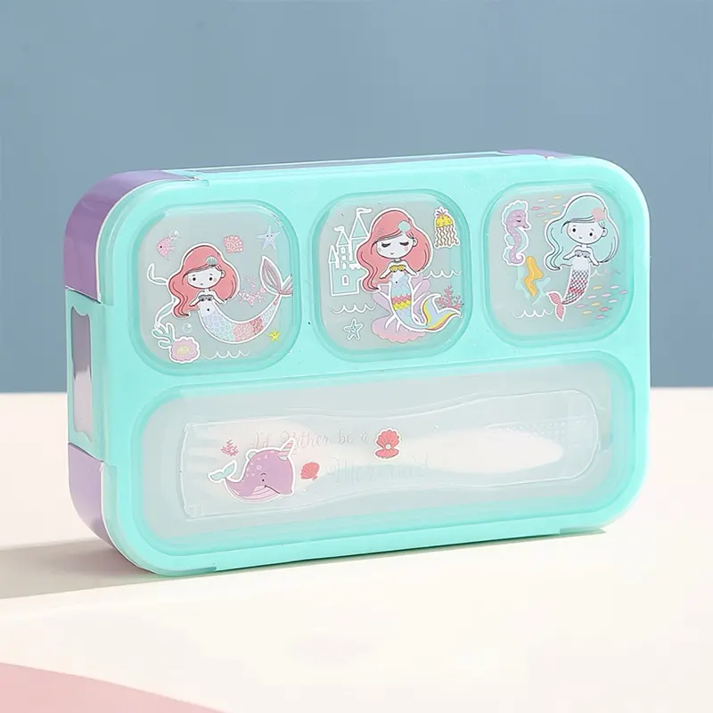 لانچ باکس 4 قسمتی وست VEST طرح پری دریایی کد P/U2088/B