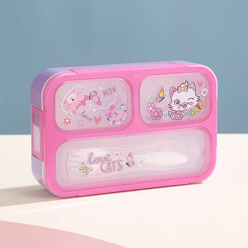 لانچ باکس 3 قسمتی وست VEST طرح گربه کد P/U2088/A