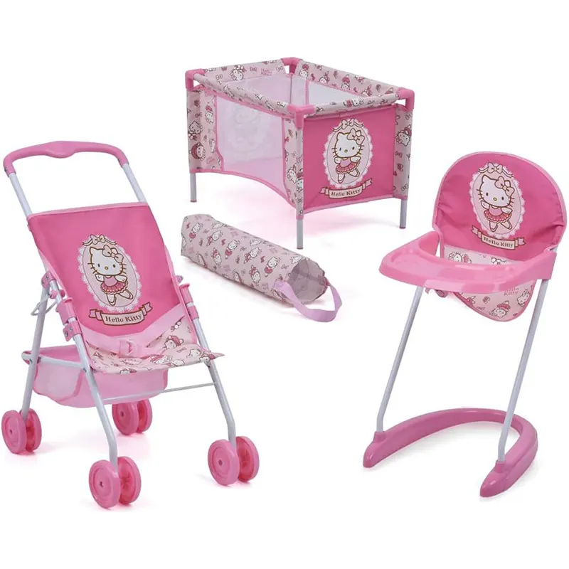 ست کالسکه عروسک 3 در 1 هلو کیتی کد 982826