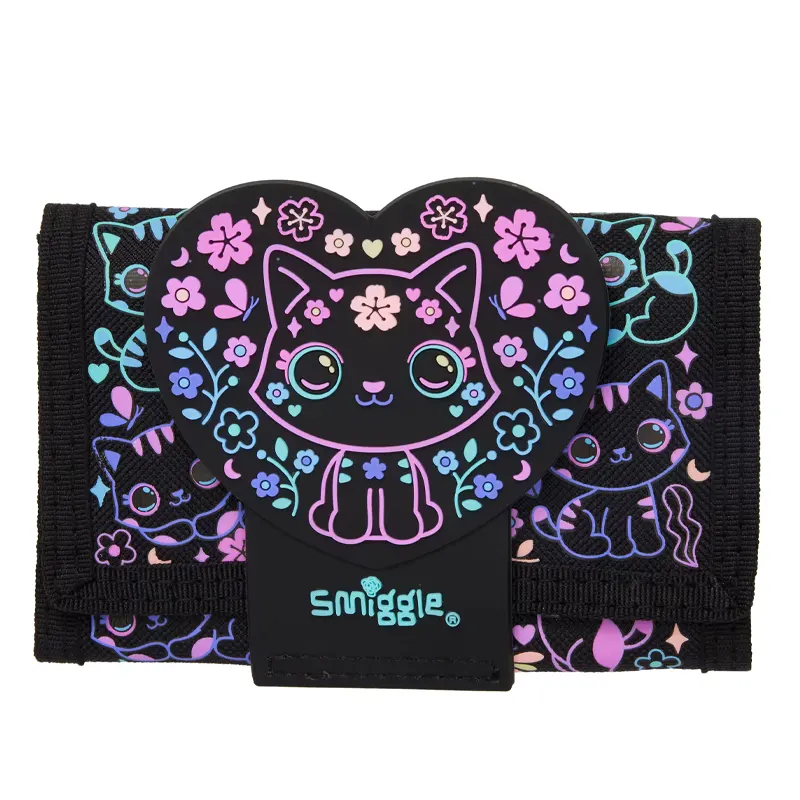 کیف پول کودک اسمیگل طرح گربه مشکی کد 74572