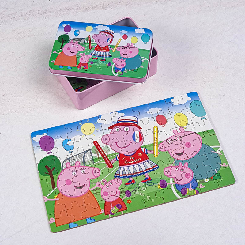 پازل پپا پیگ قوطی فلزی 60 تکه کد jd6035