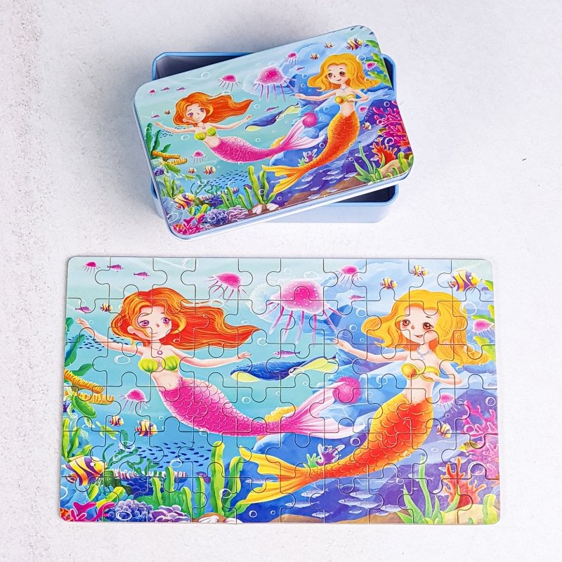 پازل پری دریایی قوطی فلزی 60 تکه کد jd6076