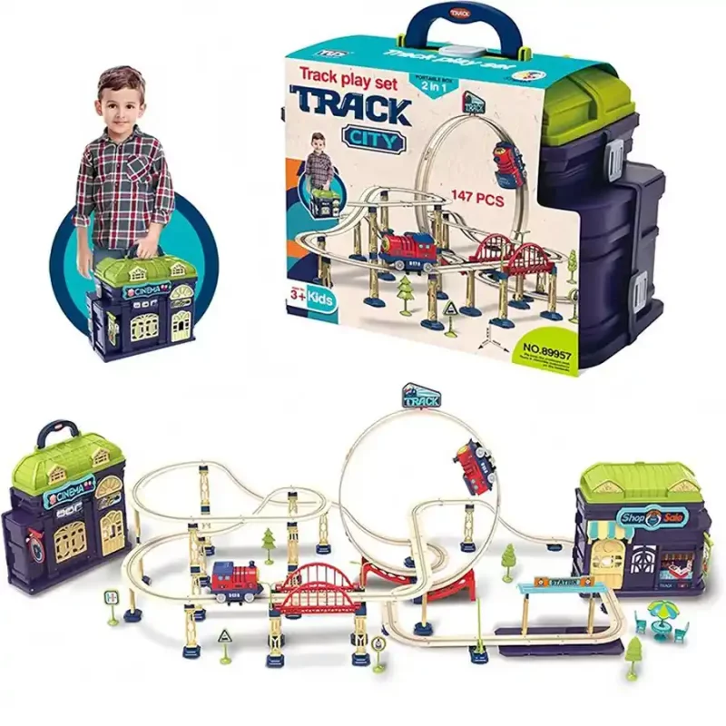 اسباب بازی ساختنی ریل قطار 147 تکه کد 89957