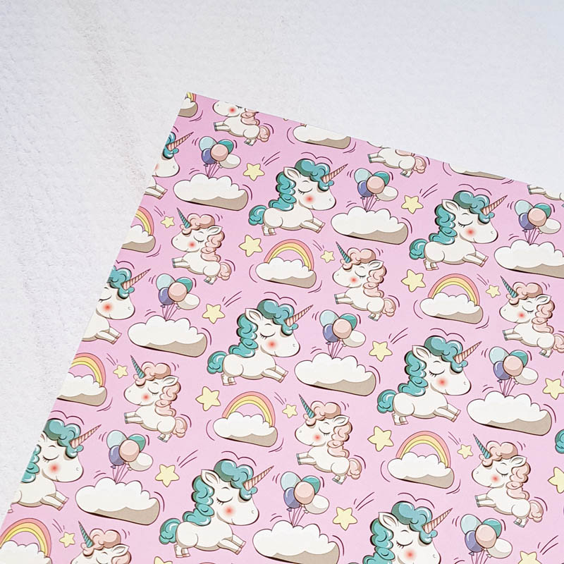 کاغذ دو رو طرح یونیکورن کد P173