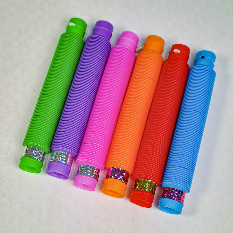 اسباب بازی لوله حسی چراغ دار 6 عددی کد 6928382