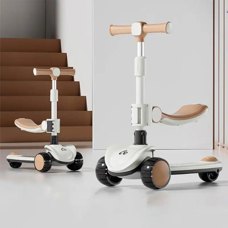 اسکوتر کودک چراغدار رنگ قهوه ای کد 6937149