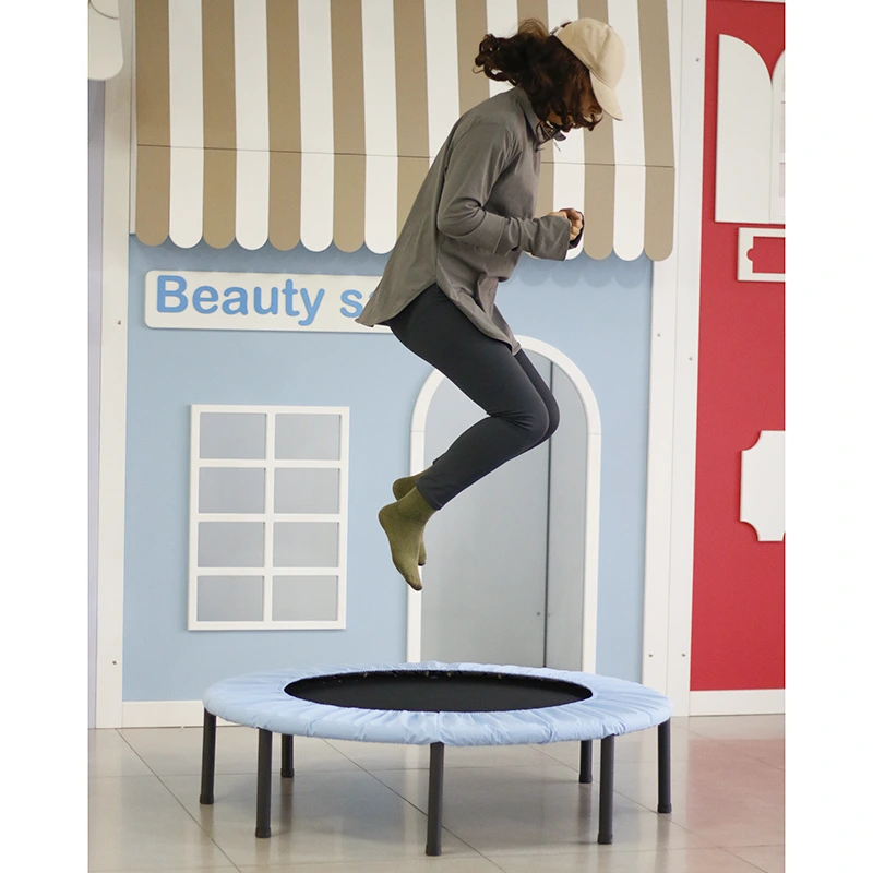 ترامپولین جامپینگ کودک کشی قطر 120 سانتی متر رنگ آبی مشکی کد 4061758