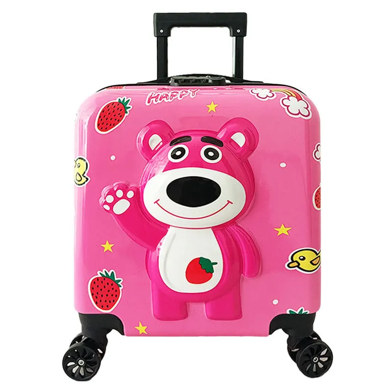 چمدان کودک مدل خرس صورتی کد P/M01/O