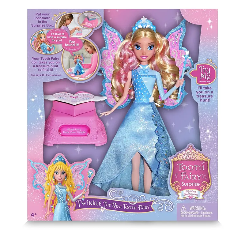 عروسک دخترانه فرشته دندان TWINKLE با لباس آبی کد 85003