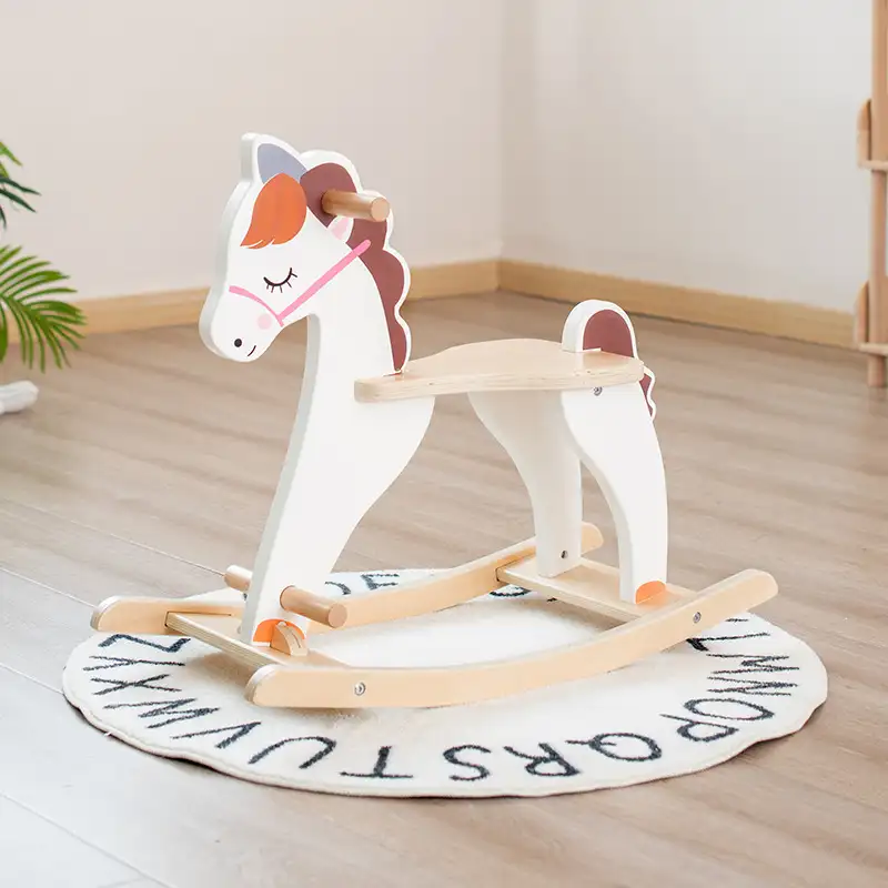 راکر  اسب چوبی رنگ سفید کد BL21150