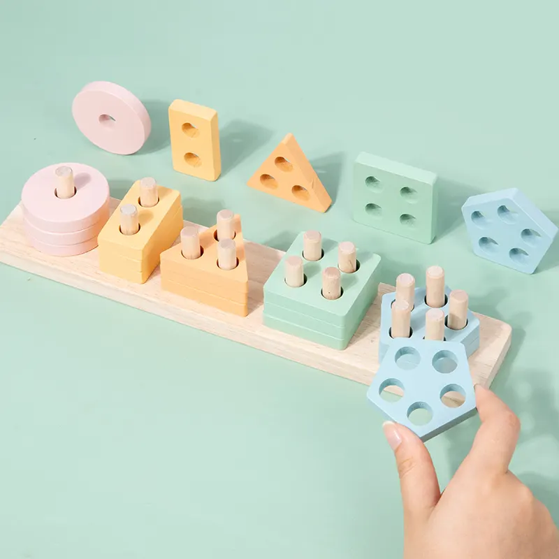 اسباب بازی جاگذاری چوبی پاستلی کد CZS222