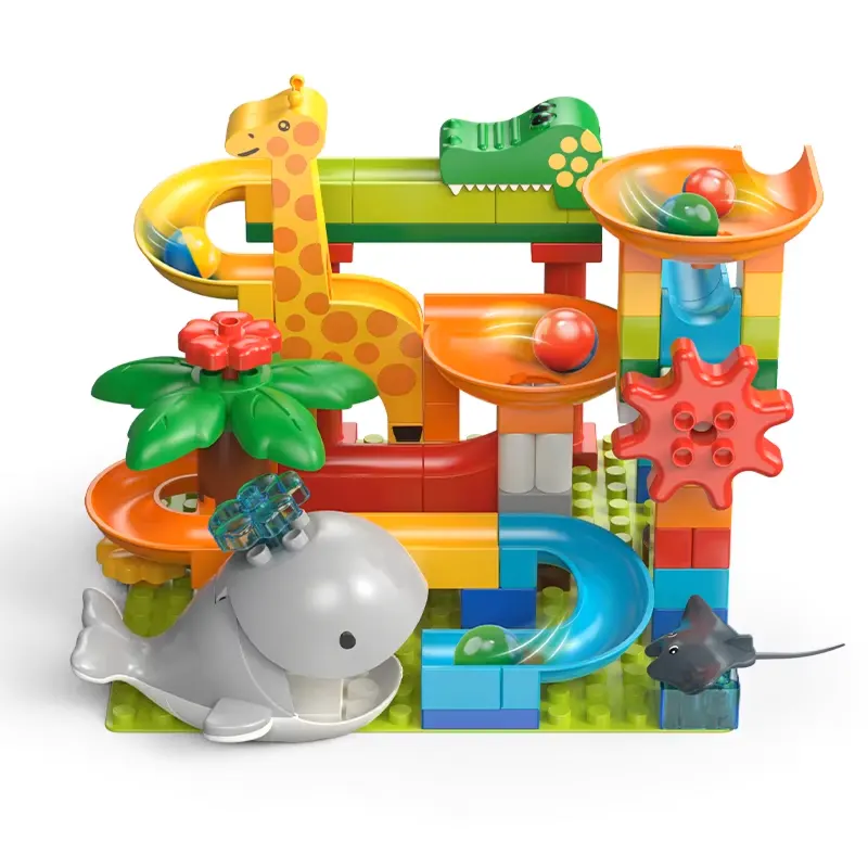 اسباب بازی لگو سرسره توپ طرح حیوانات دریایی  97 تکه  فیلو FEELO کد FL2325