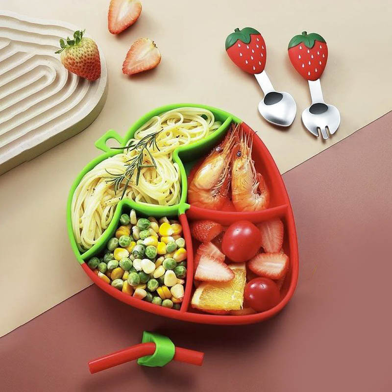 پیشبند و ظرف غذا کودک سیلیکونی کد JH8010