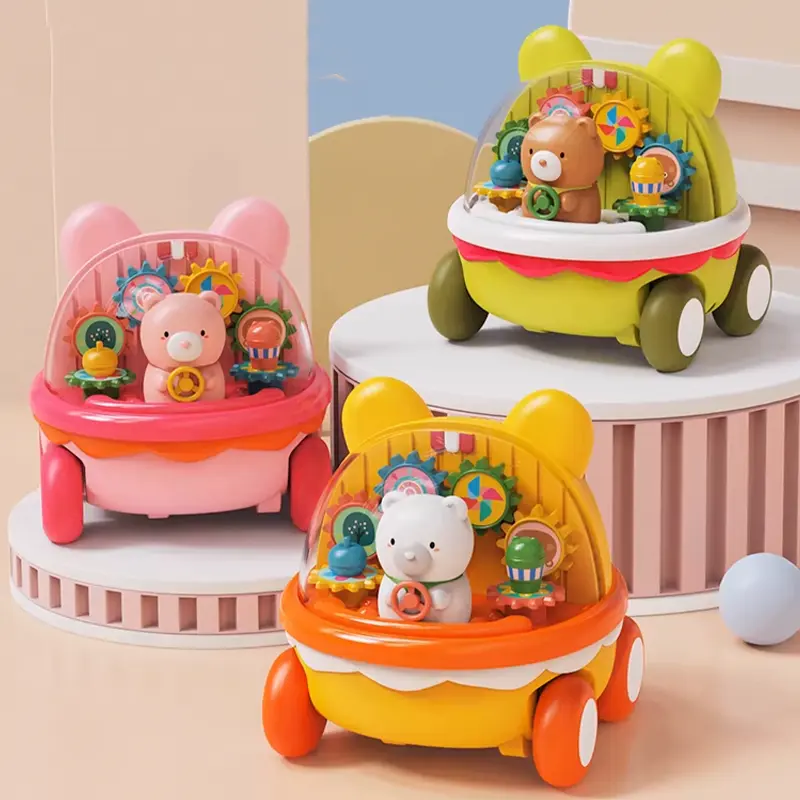 اسباب بازی ماشین قدرتی چرخ دنده کودک طرح خرس کد  HY666