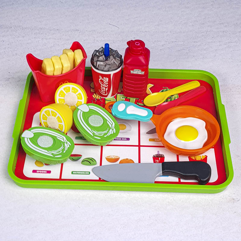 اسباب بازی ست برش فست فود کد 902621