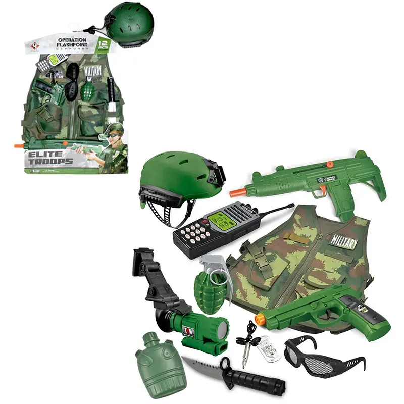 لباس مشاغل کودک پلیس ارتش با لوازم کد M012A