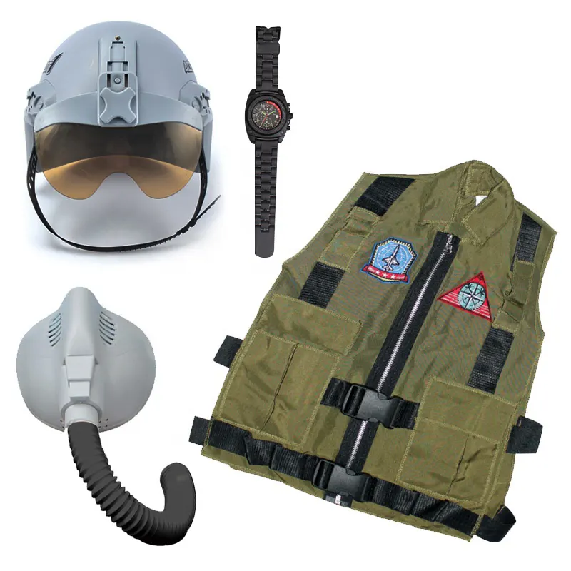 لباس مشاغل کودک خلبان سبز با لوازم کد A012