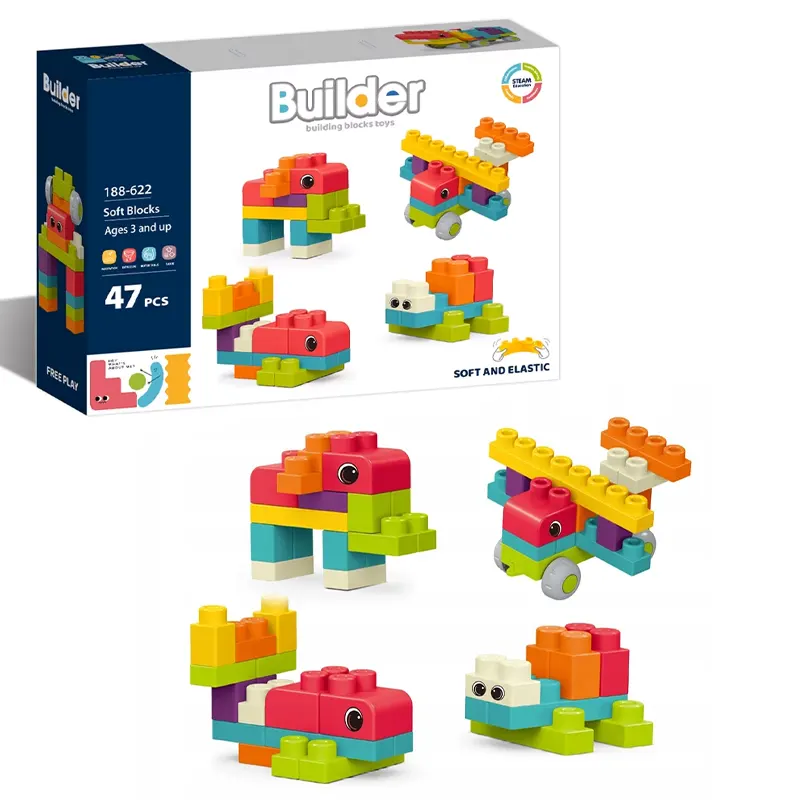 اسباب بازی آجره  نرم 47 تکه کد 188622