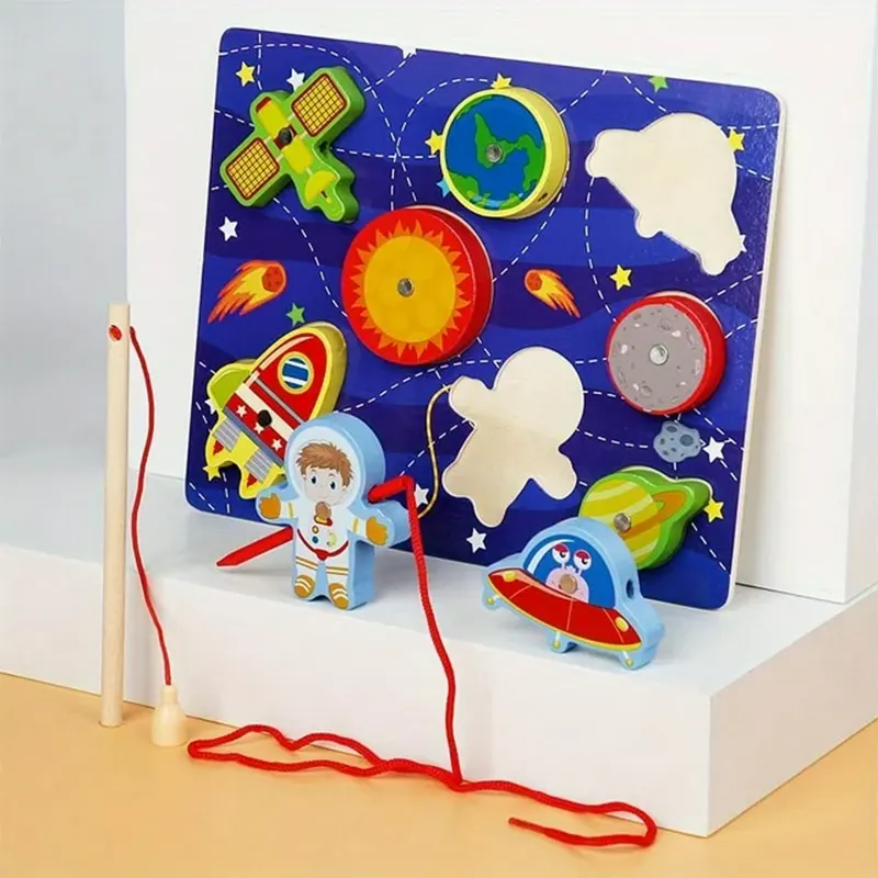 پازل چوبی جاگذاری مگنتی مدل فضانورد کد 7035390