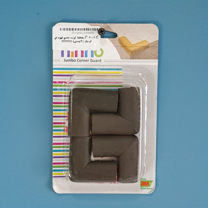 محافظ گوشه جامبو مشکی کوچک (4عددی) ninno کد P/2002/A