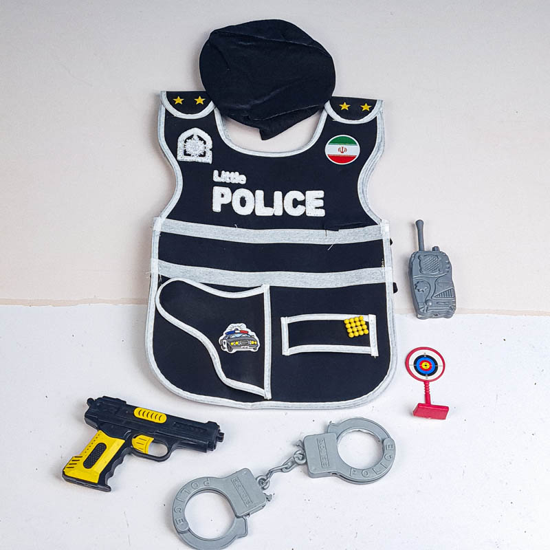 لباس مشاغل کودک جلیقه پلیس کودک با لوازم کد 4027740