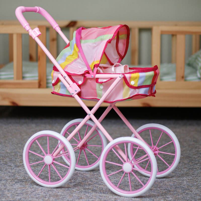 کالسکه عروسک سایبان دار رنگین کمانی کد P/DH30/A