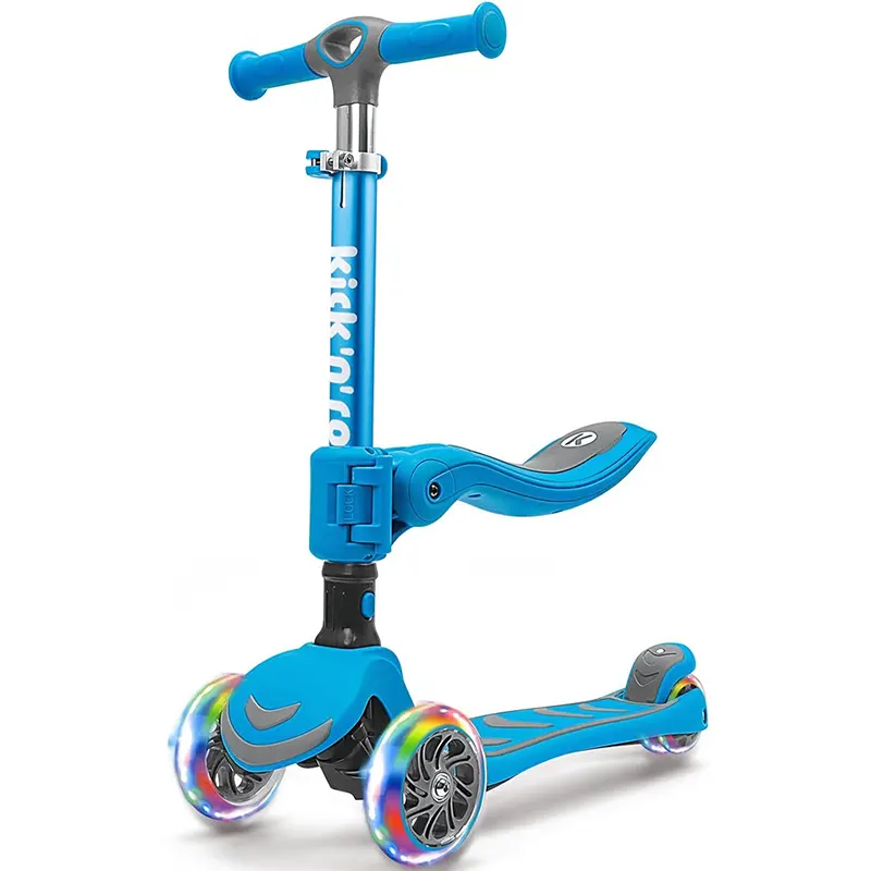 اسکوتر کودک تاشو کیک اند رول Kick and roll Scooter رنگ آبی کد P/S62in1/AB