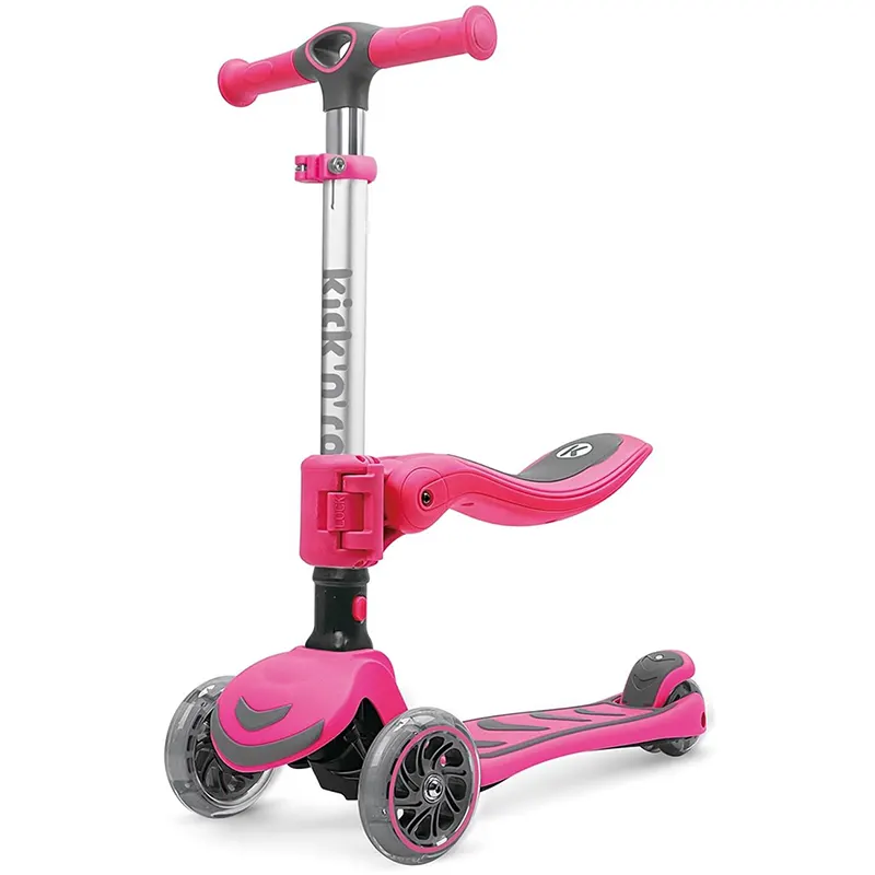 اسکوتر کودک تاشو کیک اند رول Kick and roll Scooter رنگ صورتی کد P/S62in1/SU
