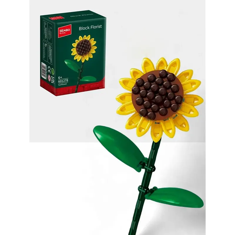 لگو آیکون مدل گل شاخه ای 96 تکه مدل آفتابگردان کد 601278